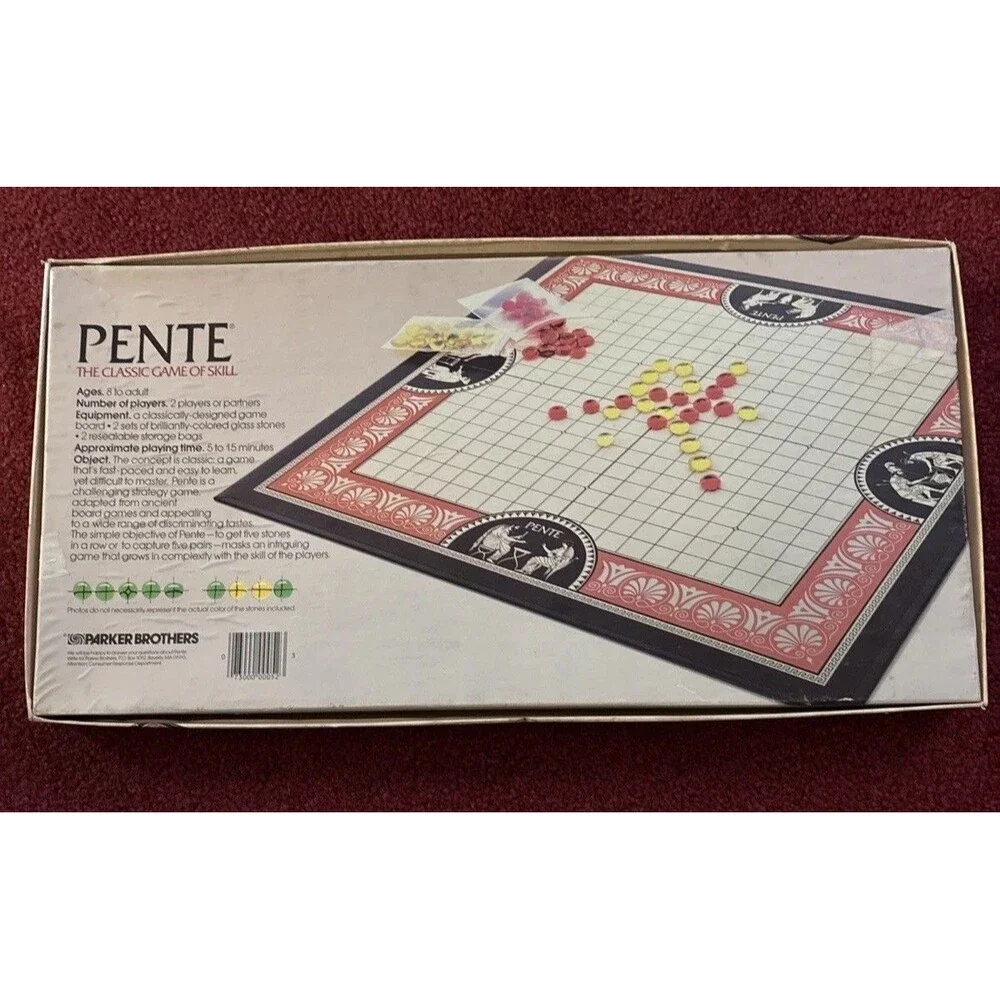 PENTE Board Game The Classic Game of Skill Vintage 1982 Parker Brothers (READ)